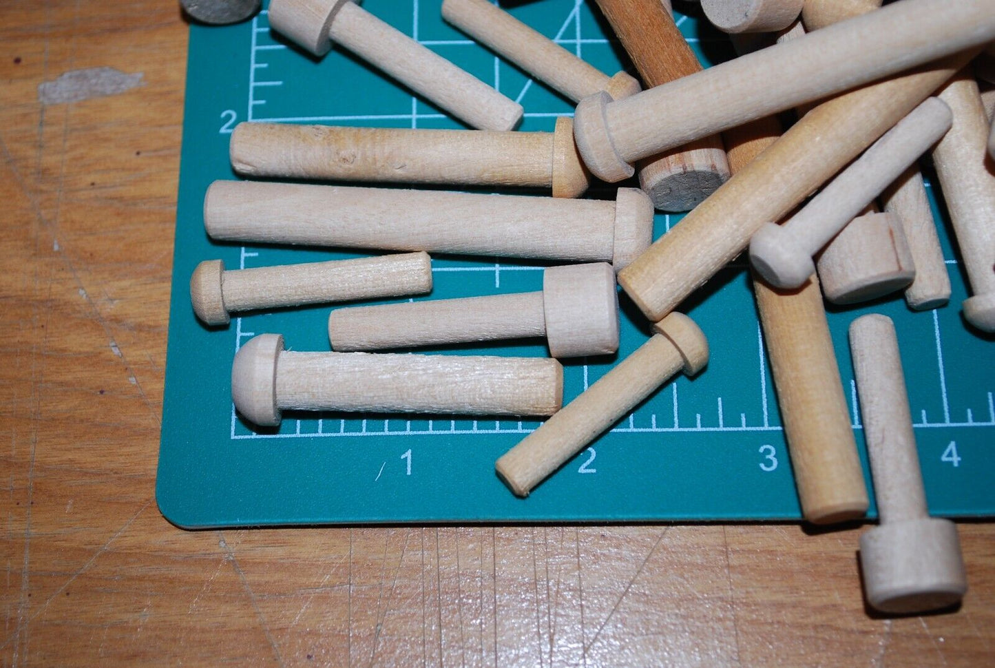 Mixed Various Unfinished Hardwood Toy Axle Peg 7-8oz 100+ pc Packs Lot #TA01