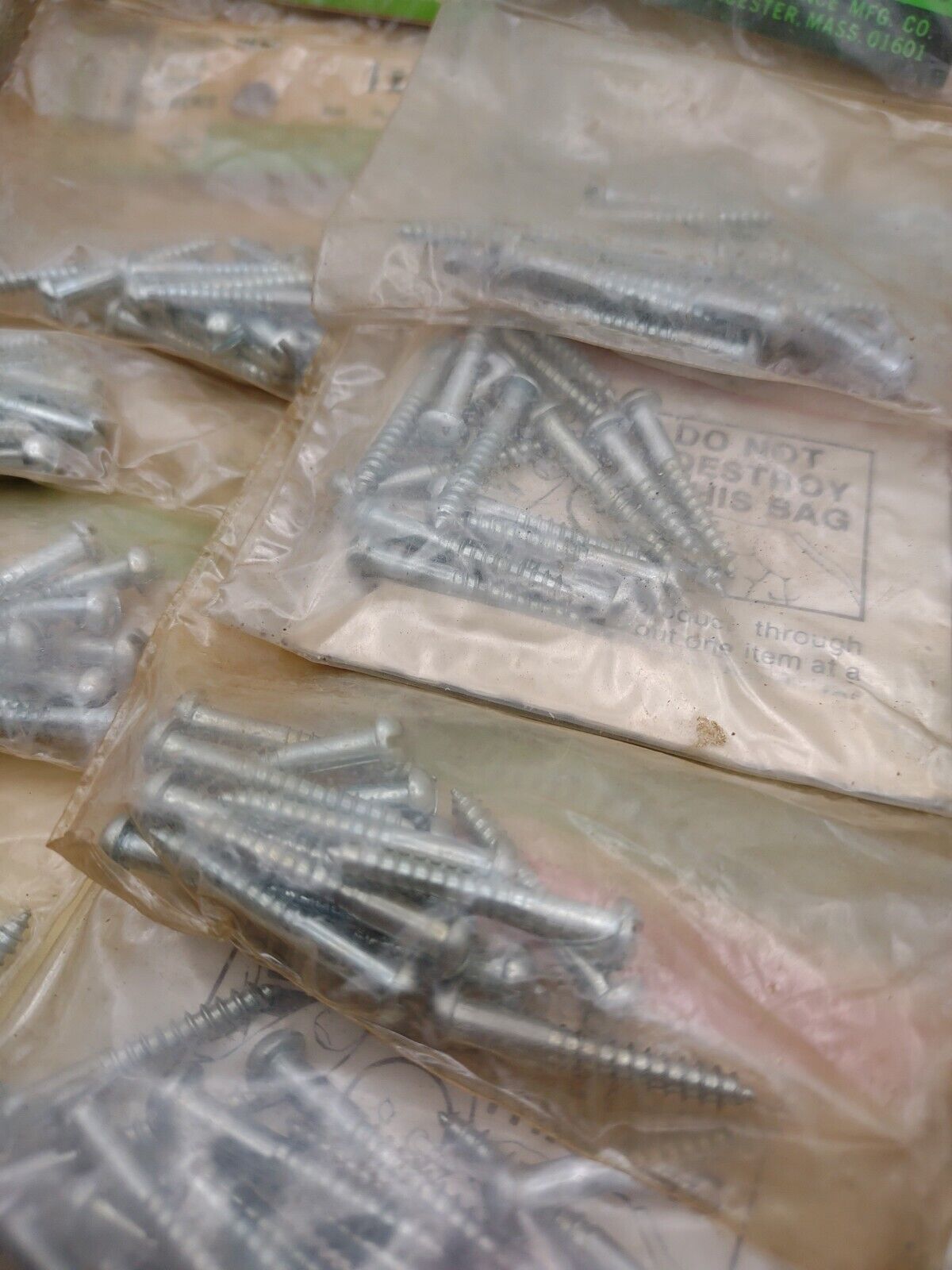 #6 x 1" Slotted Round Head Reed & Prince Wood Screws (180pcs) NOS Lot RP084
