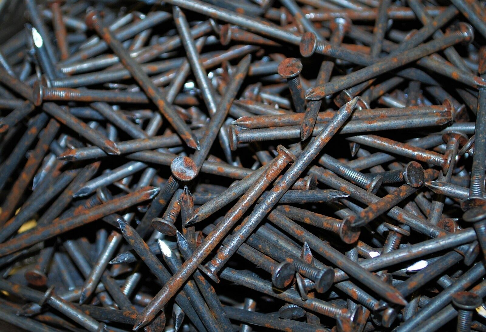 8D 2.5" - 5lbs Rustic Weather aged Steel Nails - Steampunk Hardware - #NB07