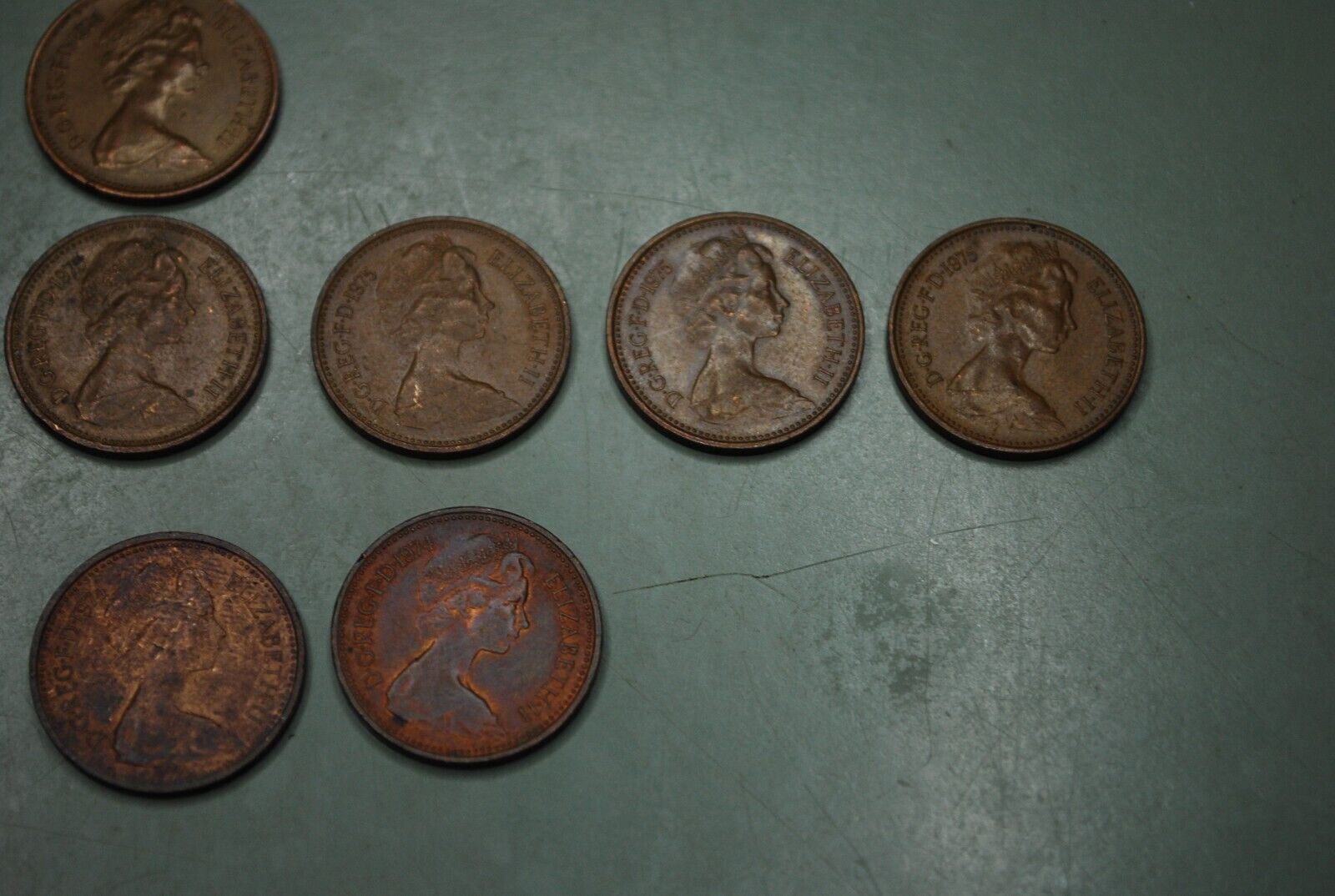 Lot of (22) 1971-1979 British UK 1p New Penny Coins