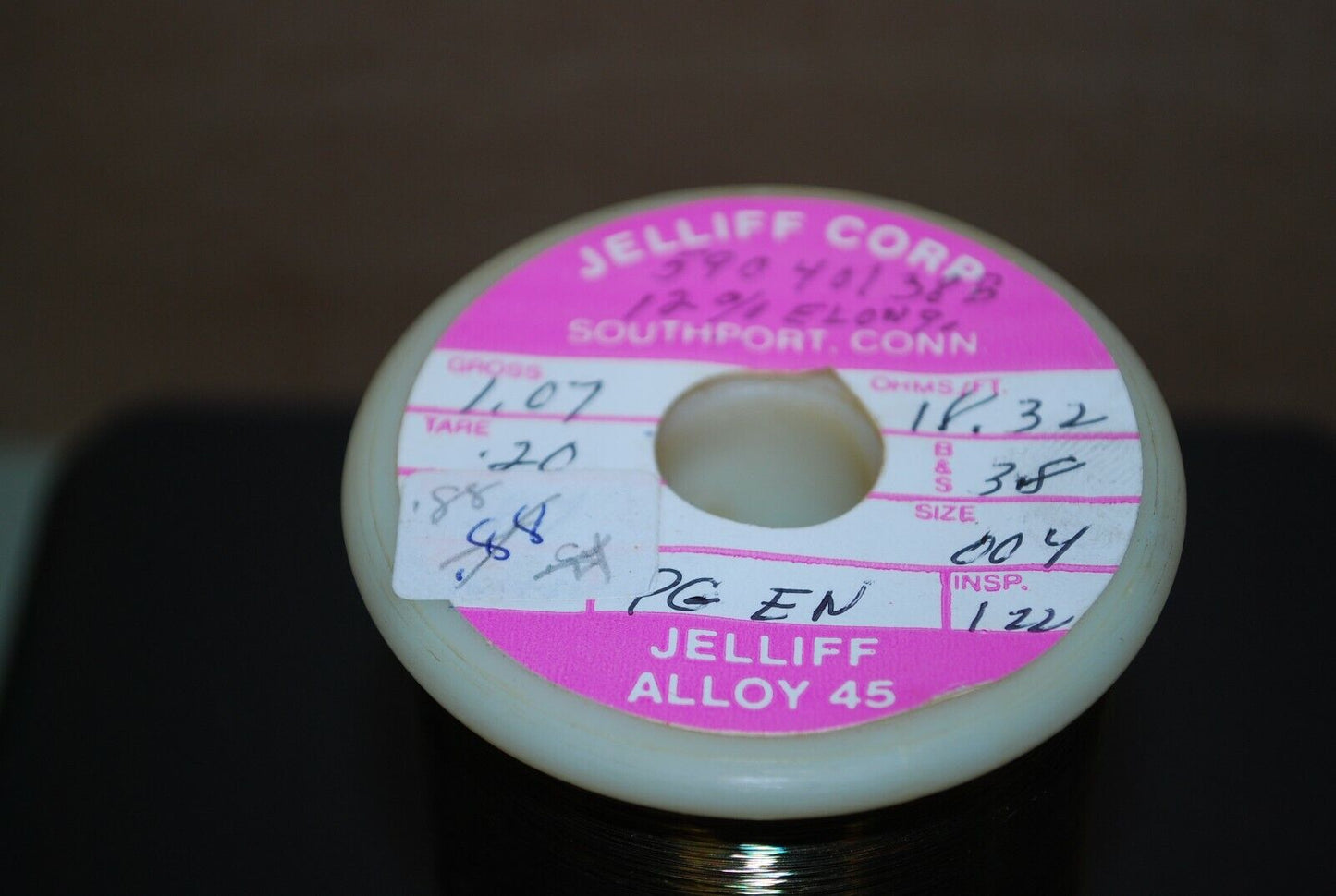 Jelliff Alloy45 .004" Resistance Wire .88lb - crafts hobby lot102-192