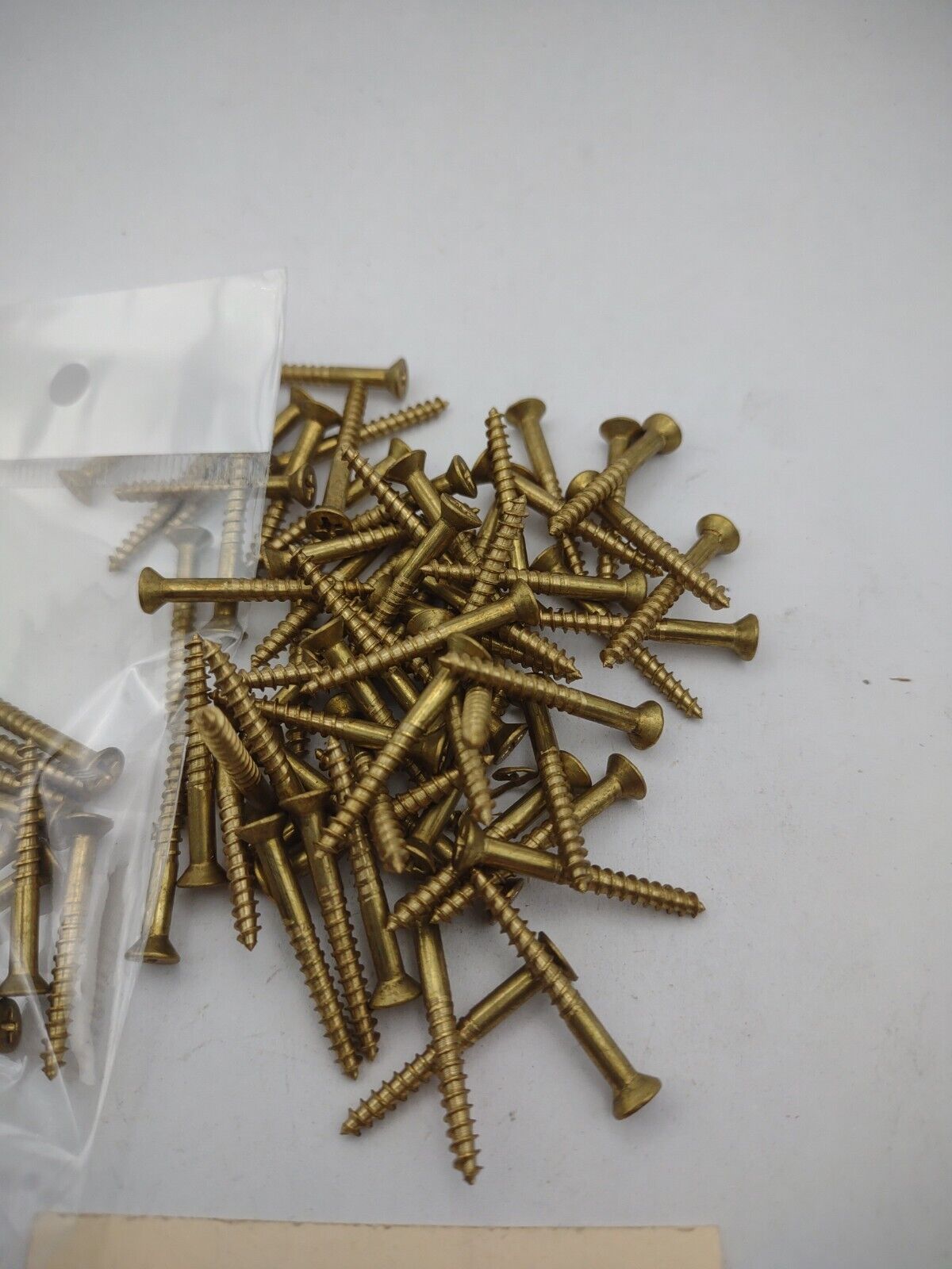 #4 x 1" Solid Brass Phillips FH Wood Screws (20) Pack- NOS - A023p