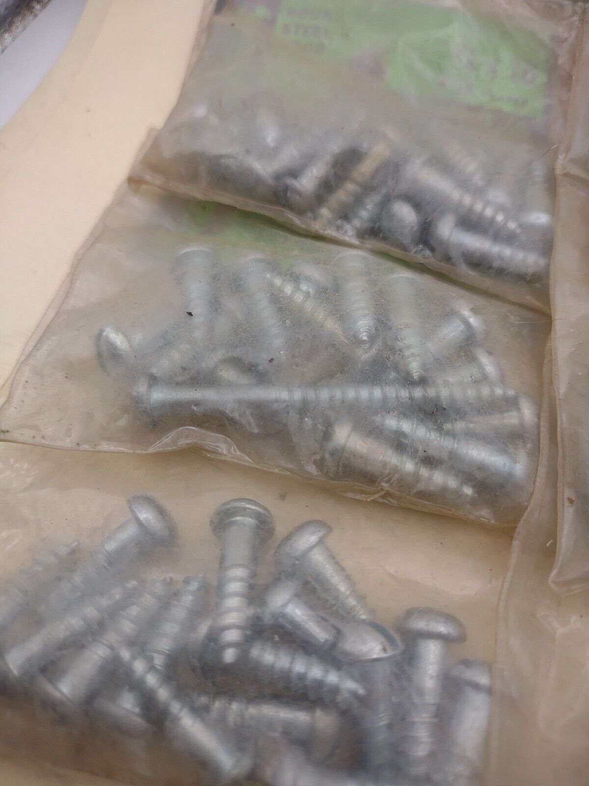 #10 x 3/4" Slotted Round Head Reed & Prince Wood Screws (90pcs) NOS Lot RP101a