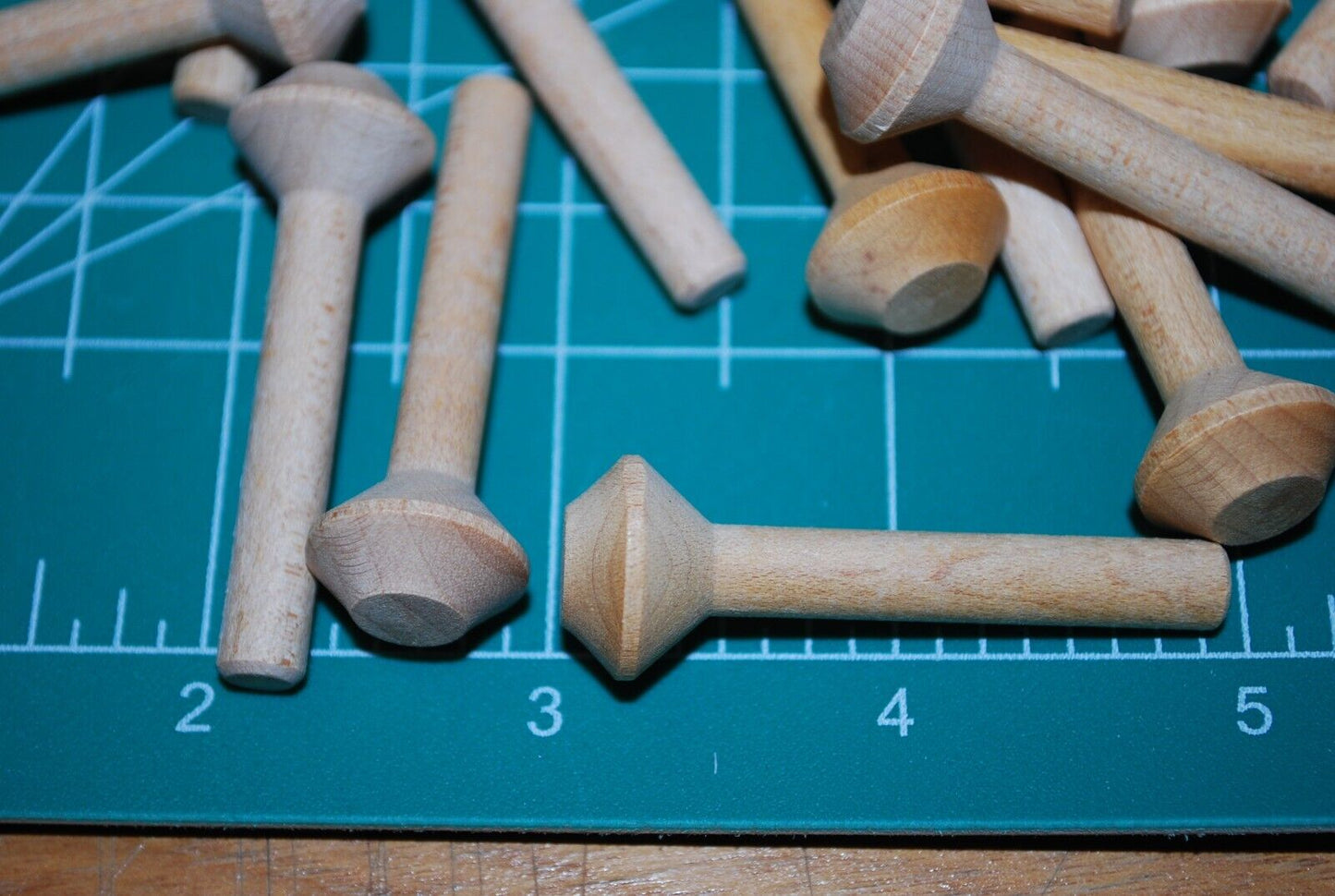 1/4" Tenon x 1-7/8" Unfinished Hardwood Toy Axel Peg 25pc Packs Lot #TA07