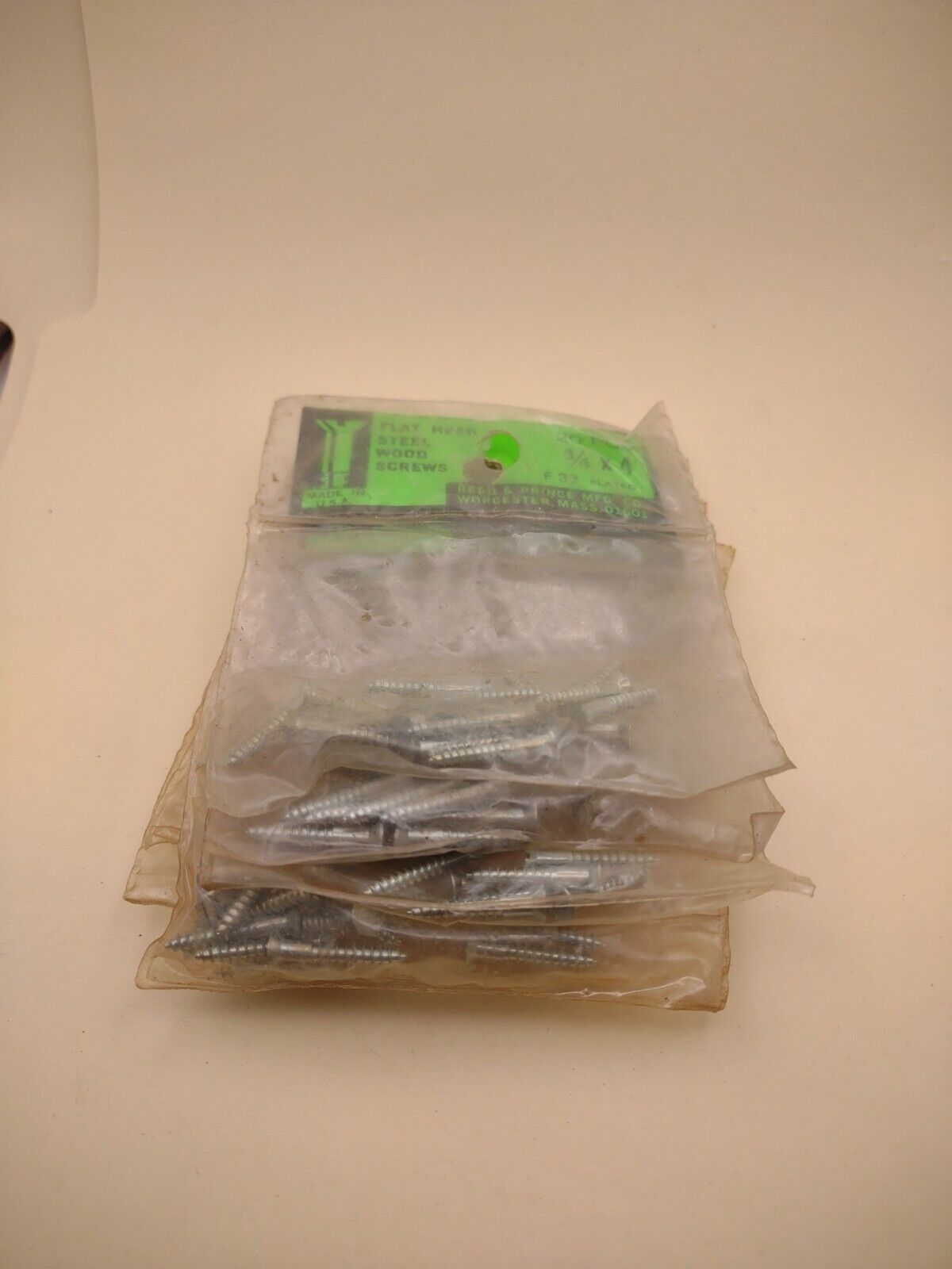 #4 x 3/4" Slotted Flat Head Reed & Prince Wood Screws (140pcs) NOS Lot RP006
