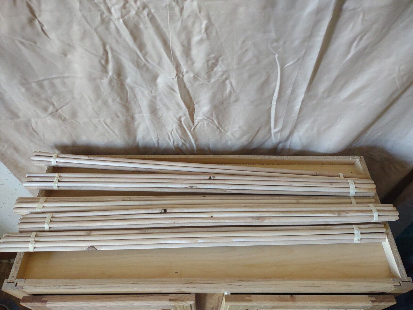 3/8" x 30" BIRCH Unfinished Wood Dowel Rods 50pc Bulk Packs *SECONDS* Lot #DR17