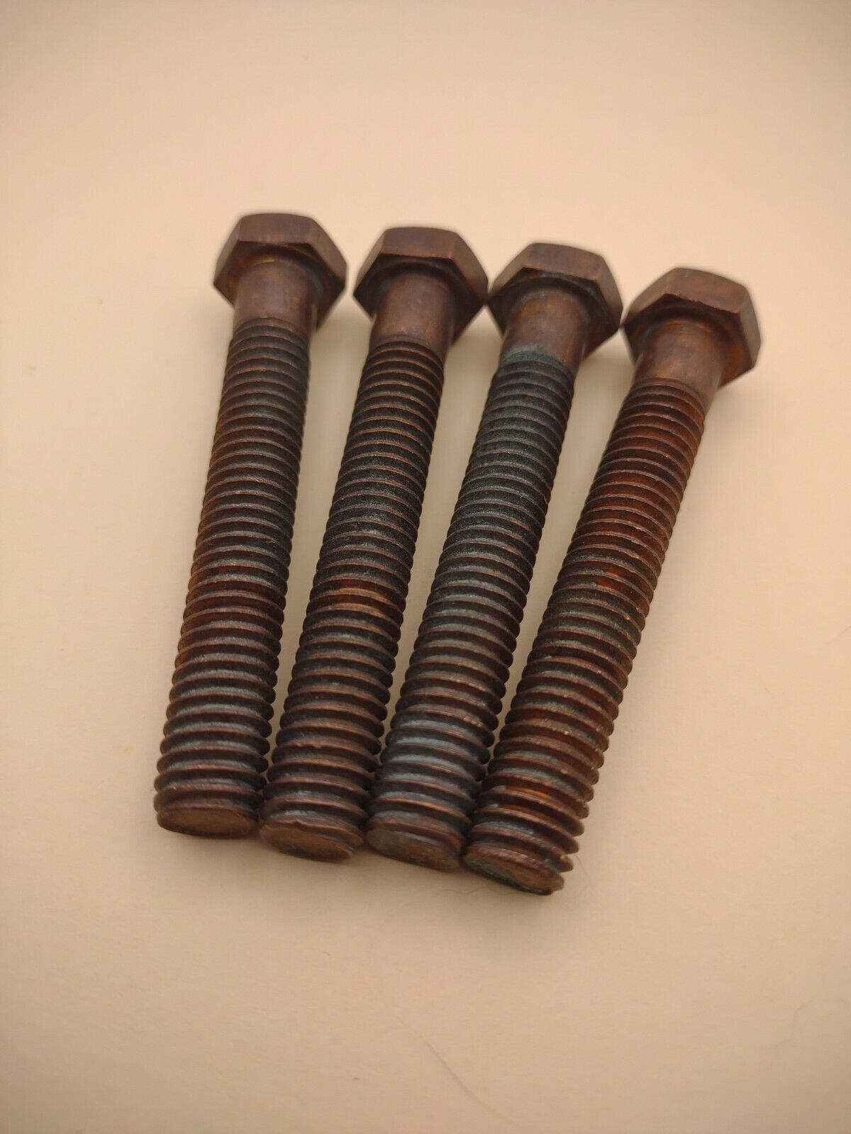 3/8"-16 x 2-1/4" 'H' Silicon Bronze Hex Bolt NOS (4pcs) Pack SBMS01