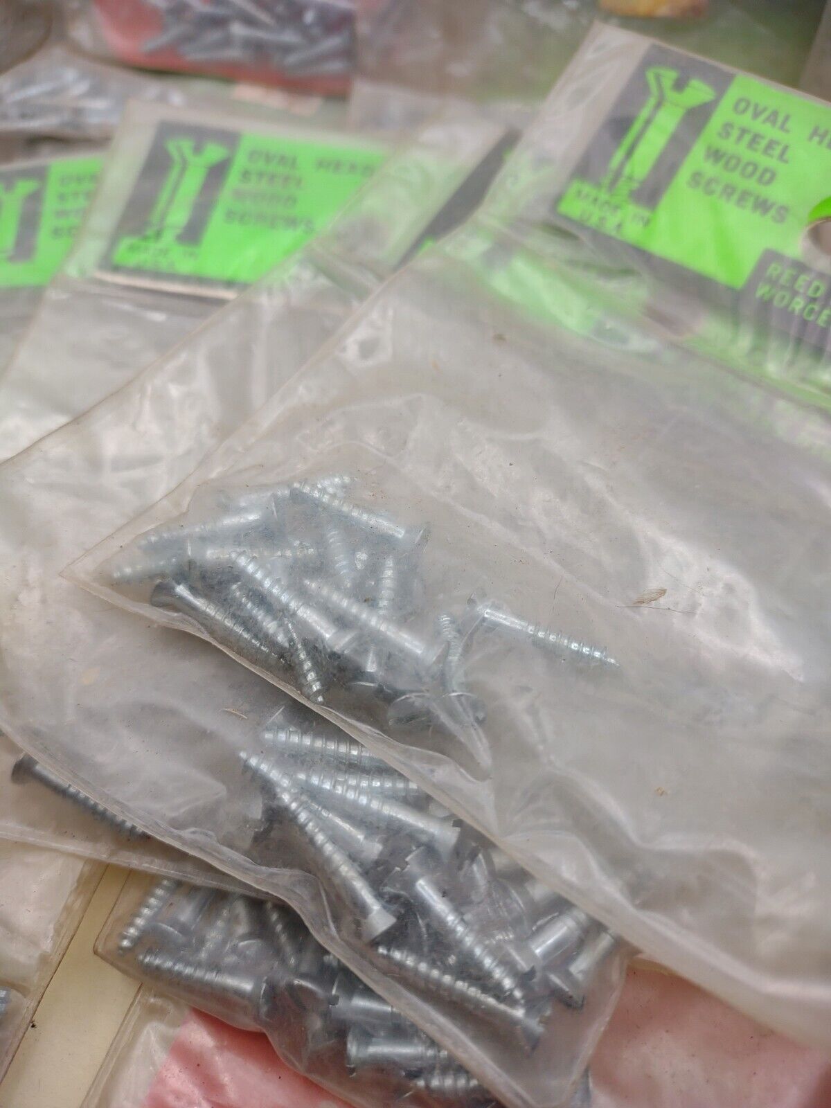 #4 x 5/8" Slotted Oval Head Reed & Prince Wood Screws (540pcs) NOS Lot RP116