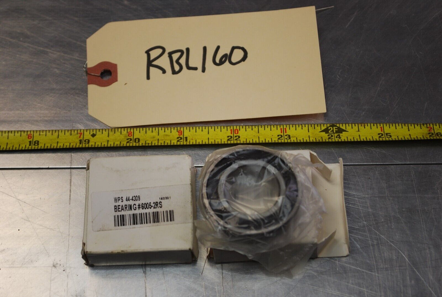 WPS 6005-2RS Ball Bearings - Lot of Qty (2) NOS - RBL160