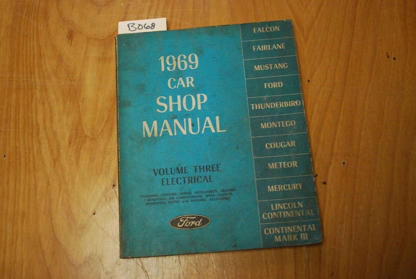 1969 car shop manual vol 3 electrical FORD Thunderbird more - B068
