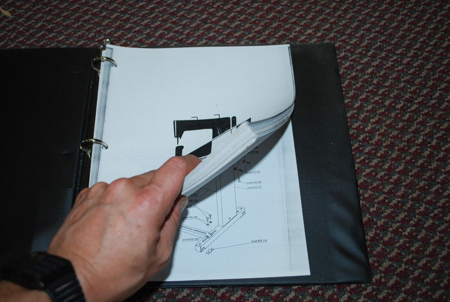 Minerva Sewing Machine 72410-107I Instruction, Service Parts List Manual #08165