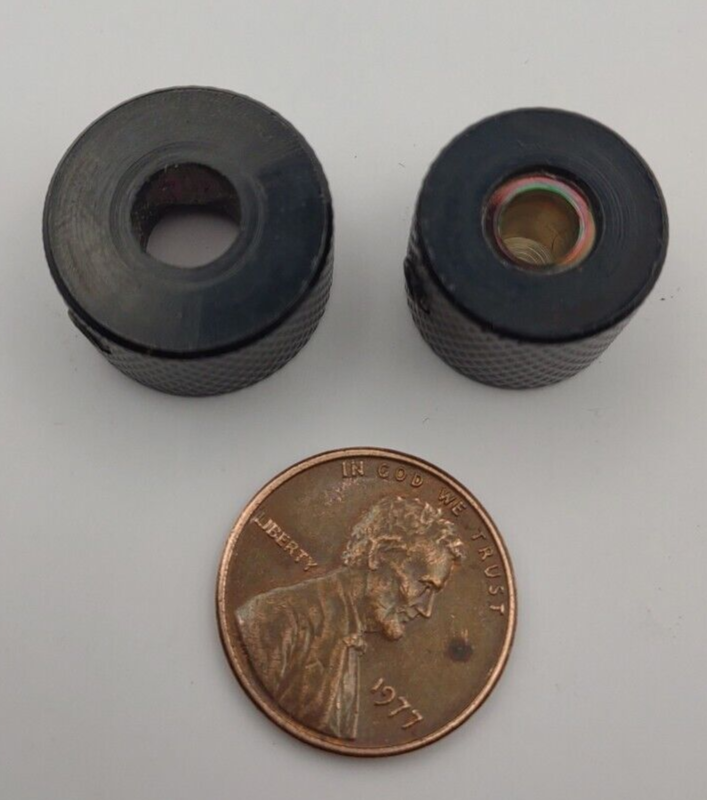 Set Dual Concentric Nested Control Knobs for Electric Guitar BLACK *Quality NOS
