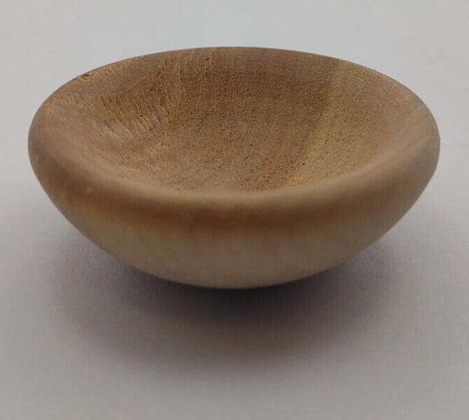 Dollhouse Miniature 1-1/2" Salad Mixing Bowl Unfinished Wooden 1pc Pack #M010