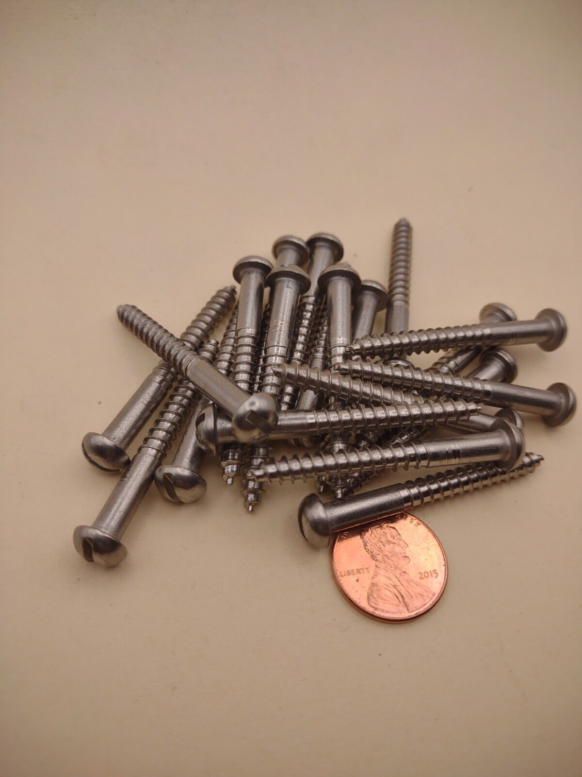 #10x 1-3/4" 18-8 Stainless Round Head Slotted Marine Wood Screws 20 pack SSWS51
