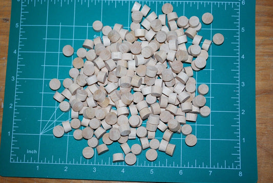3/8" Flush Flat Top Birch Wood Plugs 250pc Packs - PL13