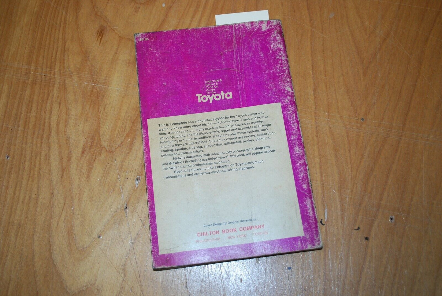 CHILTON'S Repair Manual/Guide - Toyota 1965 - 1970 - B011