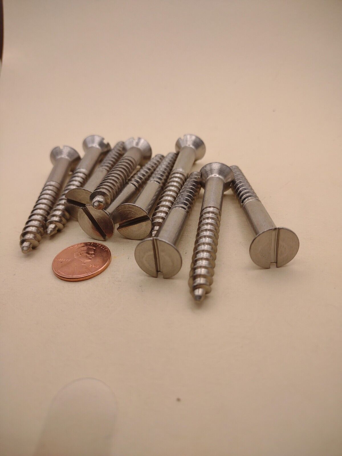 #16 x 2-1/2" 18-8 Stainless Flat Head Slotted Marine Wood Screws (10 pack SSWS29
