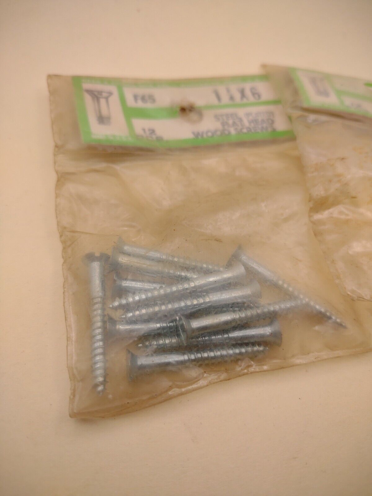 #6 x 1-1/4" Slotted Flat Head Reed & Prince Wood Screws (24pcs) NOS Lot RP016