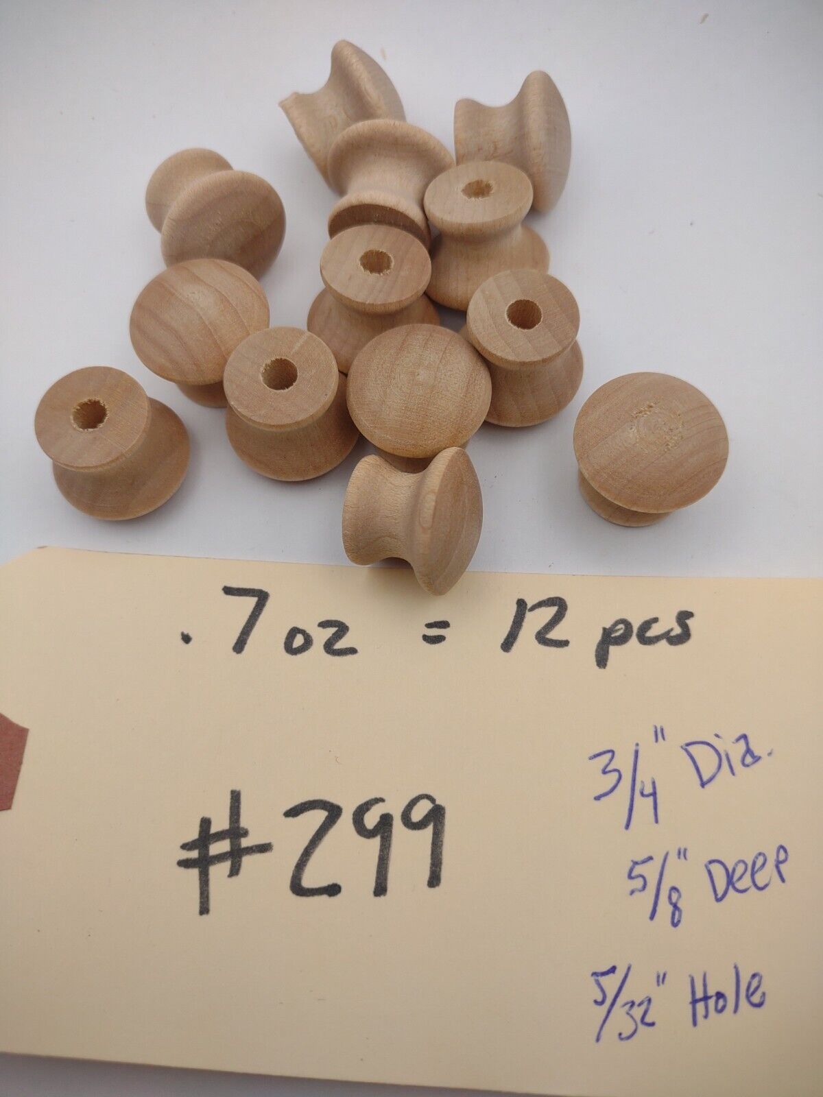 3/4" x 5/8" x 1/8" hole Unfinished Cabinet Drawer Pull 12pc Pack Lot #CPH10