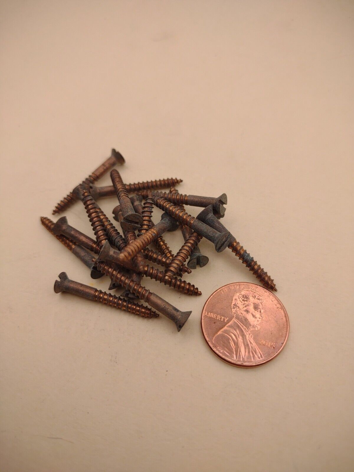 #4 x 1" Silicon Bronze Flat Head Slotted Marine Wood Screws (20) pack SBWS08