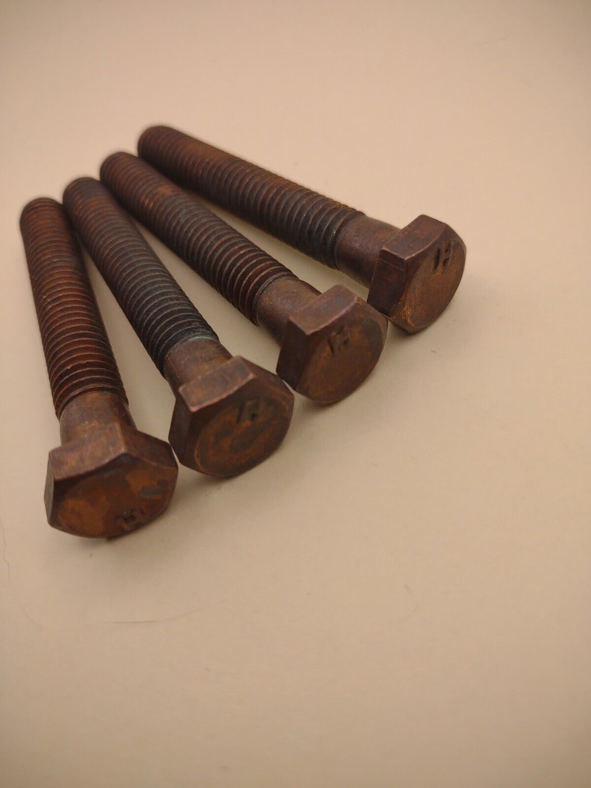 3/8"-16 x 2-1/4" 'H' Silicon Bronze Hex Bolt NOS (4pcs) Pack SBMS01