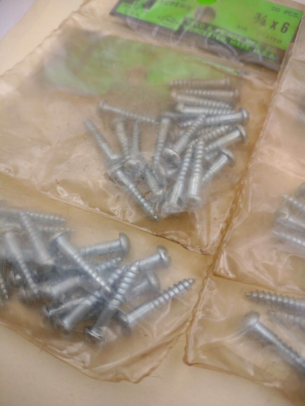 #6 x 3/4" Slotted Round Head Reed & Prince Wood Screws (80pcs) NOS Lot RP083