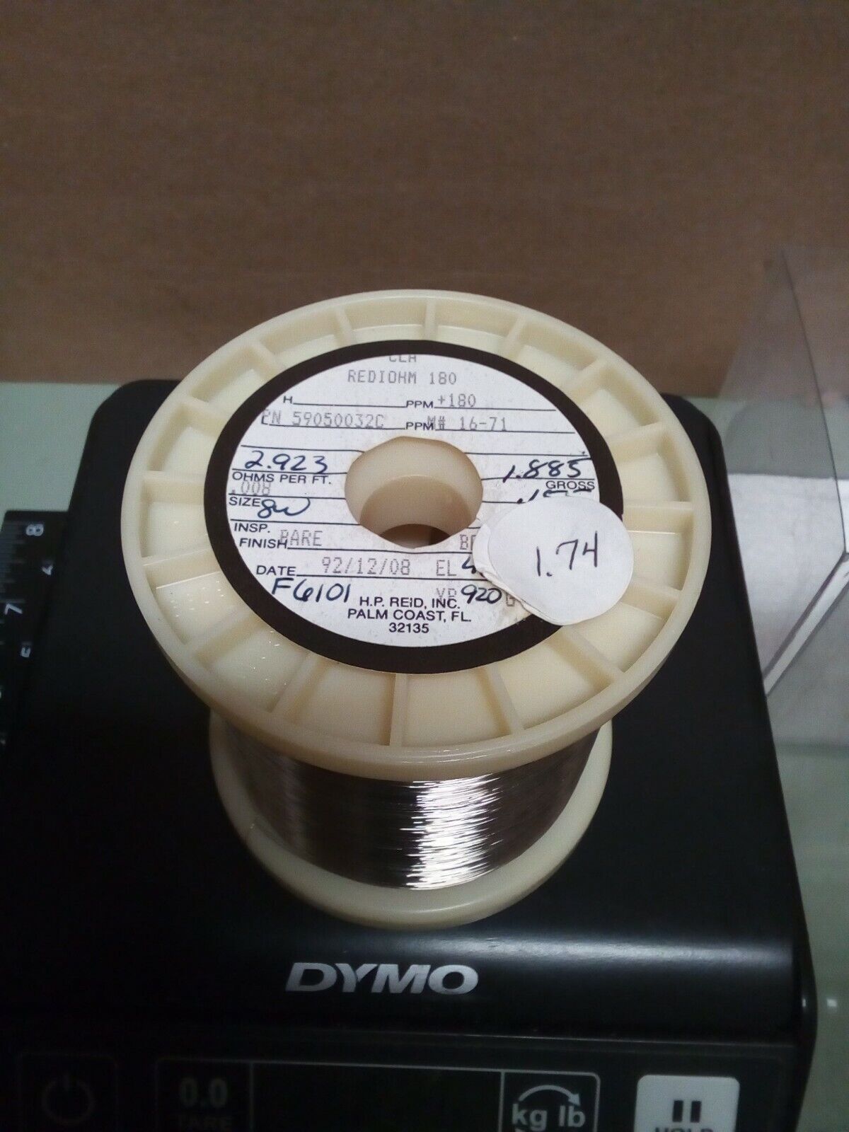 Rediohm 180 Alloy180 .008" Resistance Wire 1.74lb - crafts hobby lot102-133