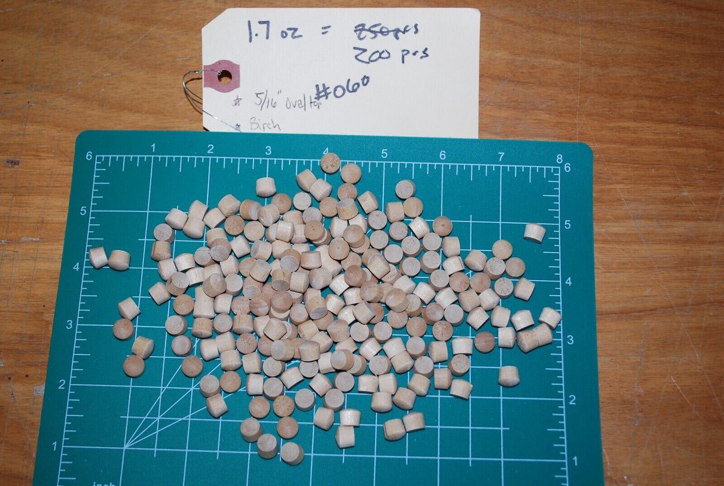 5/16" Oval Top Birch Wood Plugs 200pc Packs - PL07