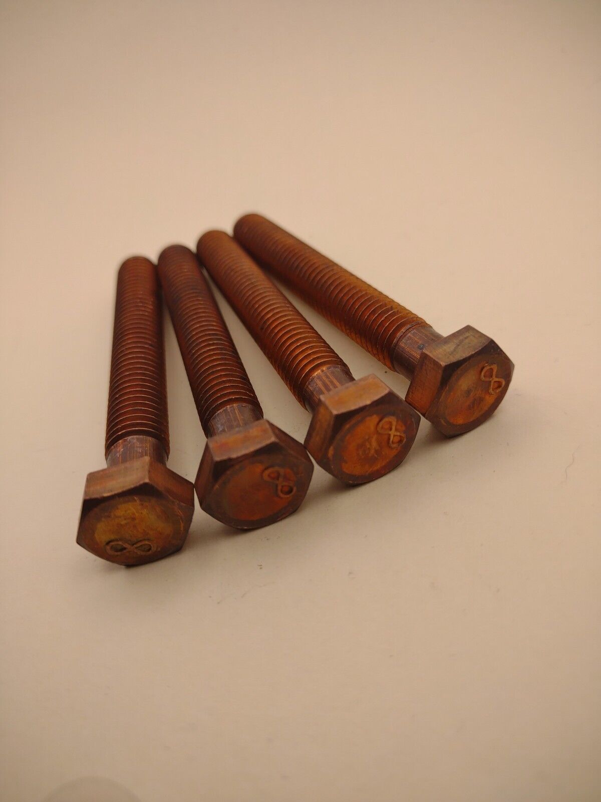3/8"-16 x 2-3/4" 'Infinity' Silicon Bronze Hex Bolt NOS (4pcs) Pack SBMS04