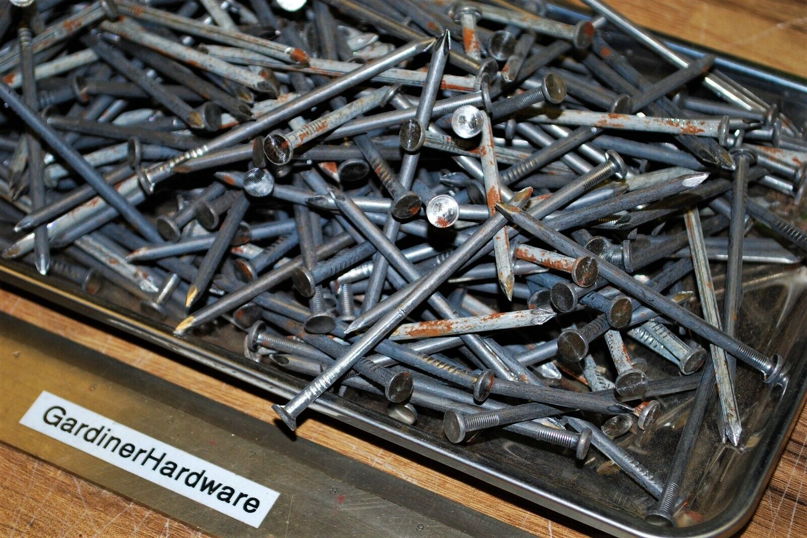 16D 3.5" - 5lbs Rustic Weather aged Steel Nails - Steampunk Hardware - #NB04
