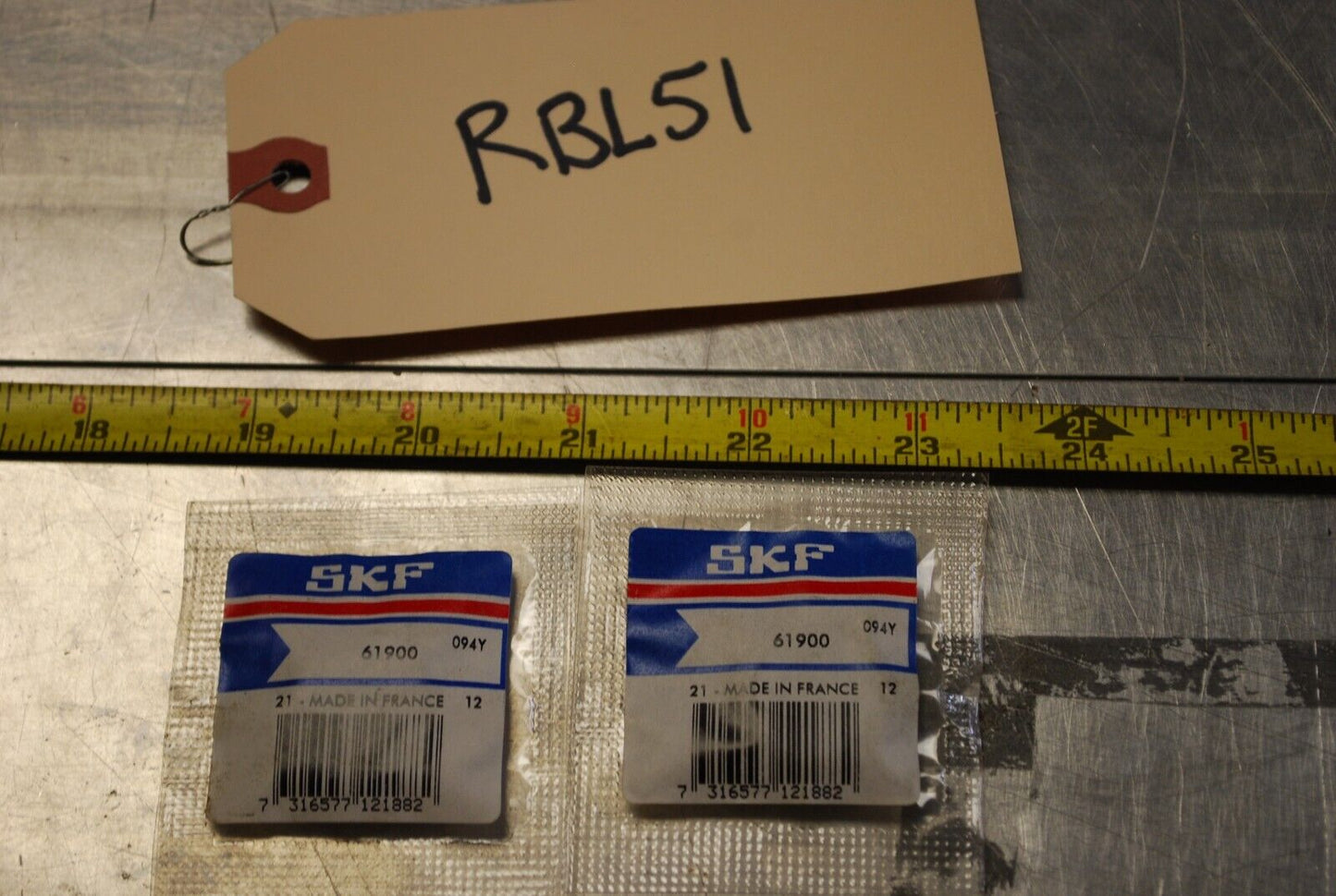 SKF 61900 Ball Bearings - Lot of Qty (2) NOS - RBL051