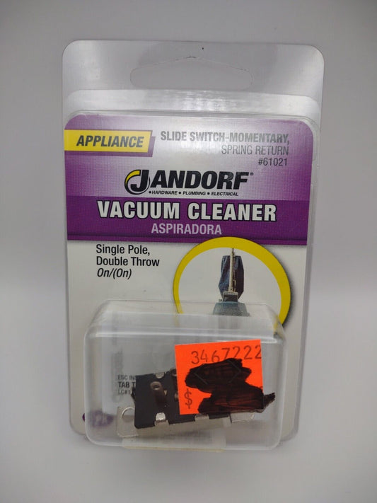 Jandorf Appliance Vacuum Cleaner SLIDE SWITCH Black Single Pole On/On 61021 E22