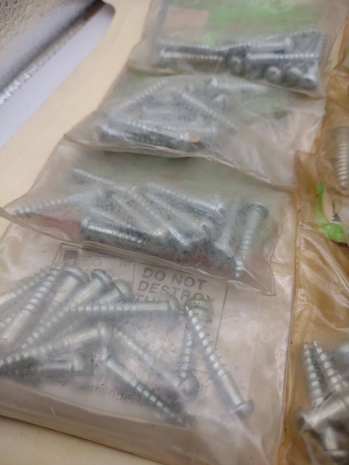 #9 x 1" Slotted Round Head Reed & Prince Wood Screws (72pcs) NOS Lot RP099