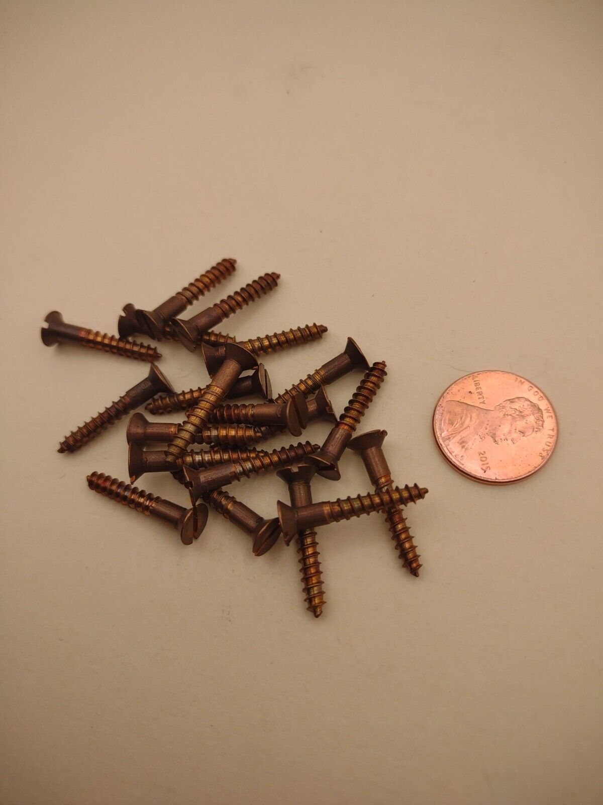 #6 x 7/8" Silicon Bronze Flat Head Slotted Marine Wood Screws (20) pack SBWS01