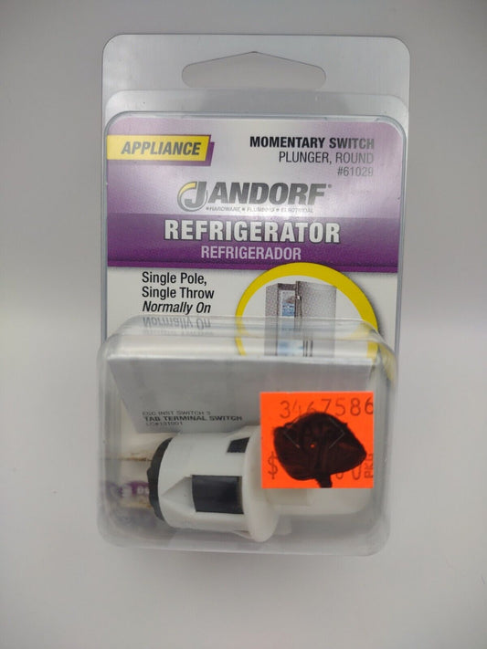 Jandorf Appliance Refrigerator MOMENTARY SWITCH 1 pk Round Single Pole 61029 E09