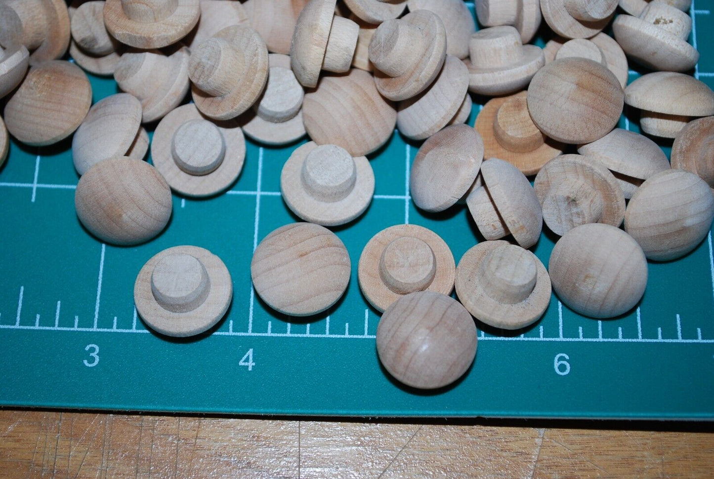 3/8 Wide Head Mushroom Top Birch Wood Plugs 100pc Packs - PL12