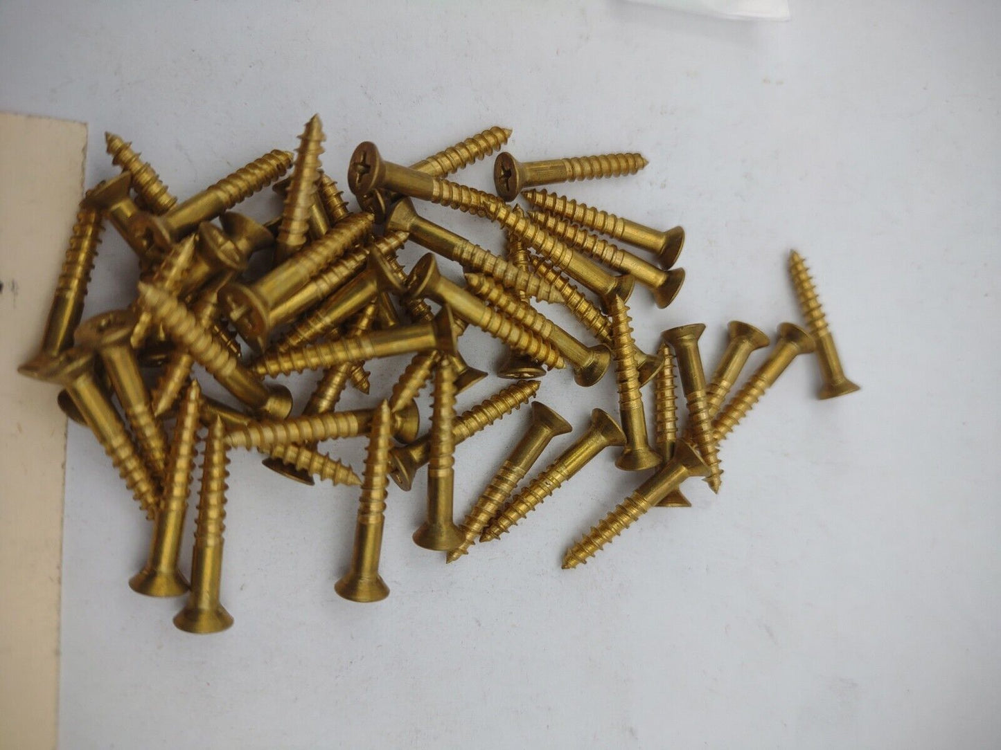 #4 x 3/4" Solid Brass Phillips FH Wood Screws (20) Pack- NOS - A022p