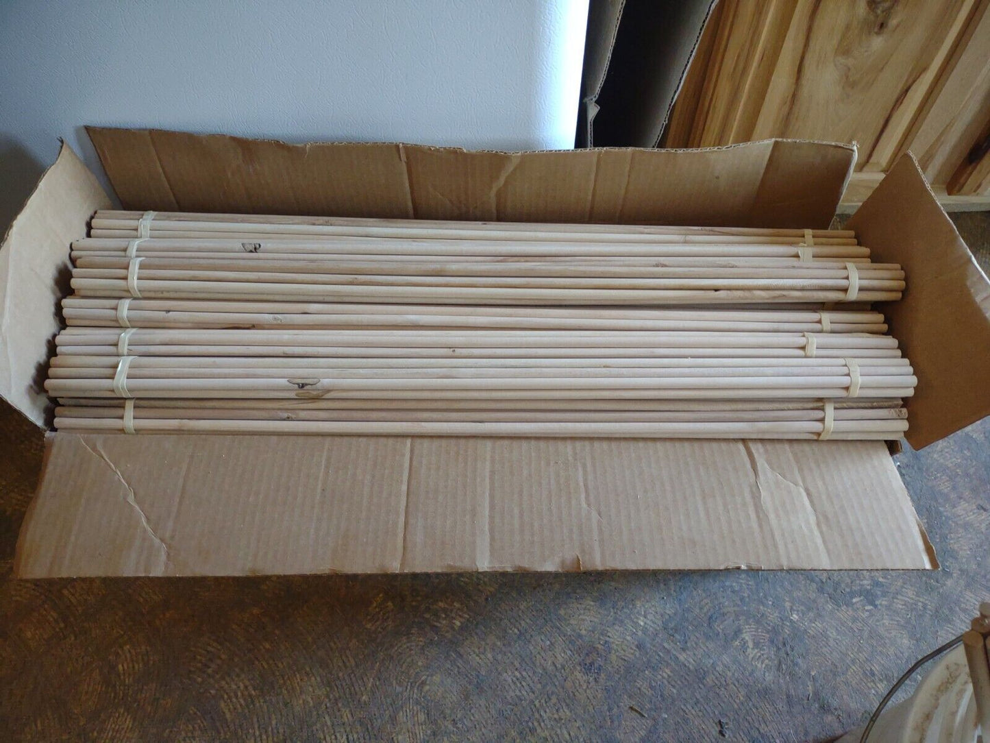 3/8" x 30" BIRCH Unfinished Wood Dowel Rods 50pc Bulk Packs *SECONDS* Lot #DR17