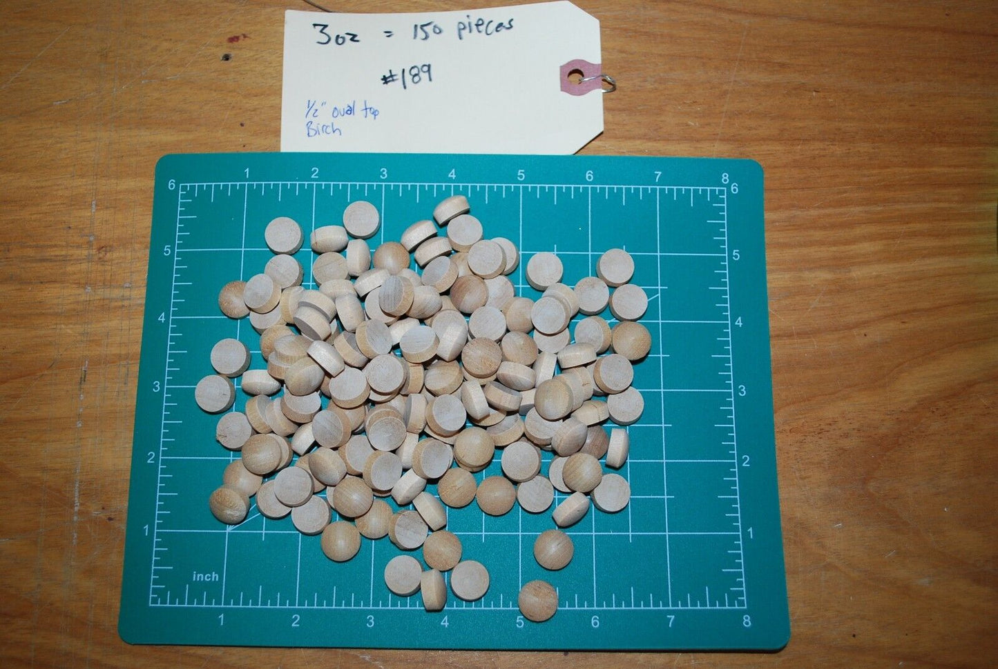 1/2" Oval Top Birch Wood Plugs 150pc Packs - PL03