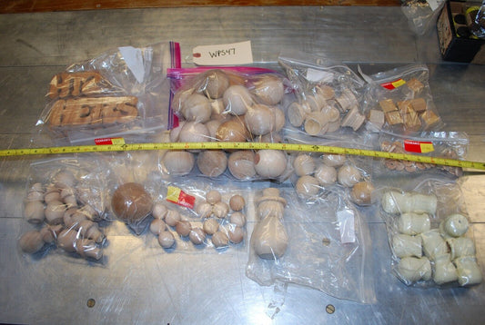 Balls, Vases, Snowmen, Wooden Craft Parts / Shapes Mix - Actual Lot – WPS47