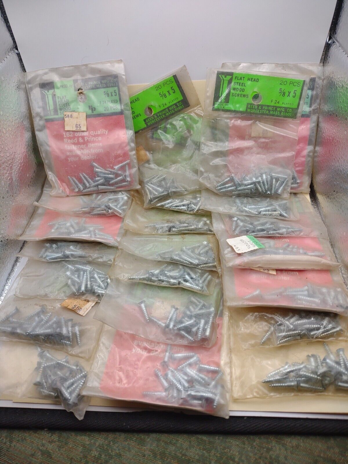#5 x 5/8" Slotted Flat Head Reed & Prince Wood Screws (440pcs) NOS Lot RP009