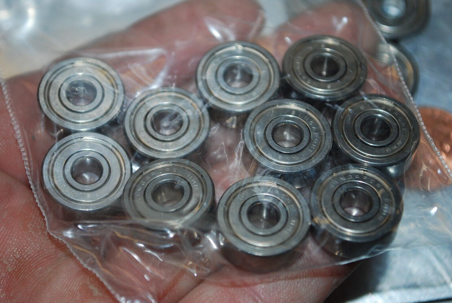 NMB .194" ID x .629" OD .235" T ZZ Ball Bearings - Lot of Qty (10) NOS - RBL303