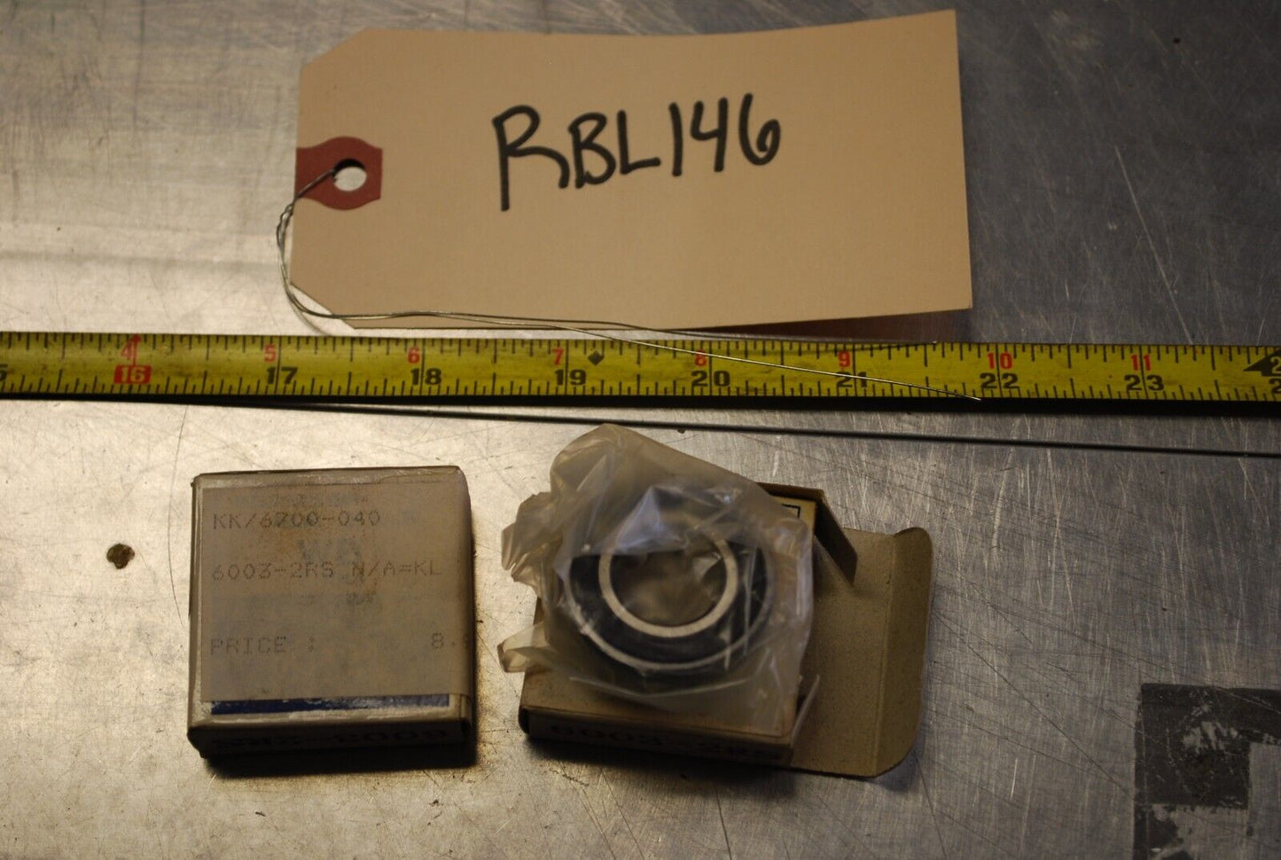 WB 6003-2RS Ball Bearings - Lot of Qty (2) NOS - RBL146