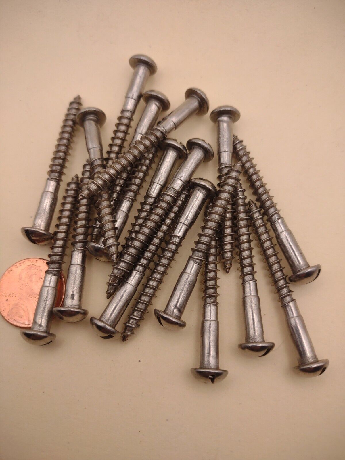 #10x 1-3/4" 18-8 Stainless Round Head Slotted Marine Wood Screws 20 pack SSWS50