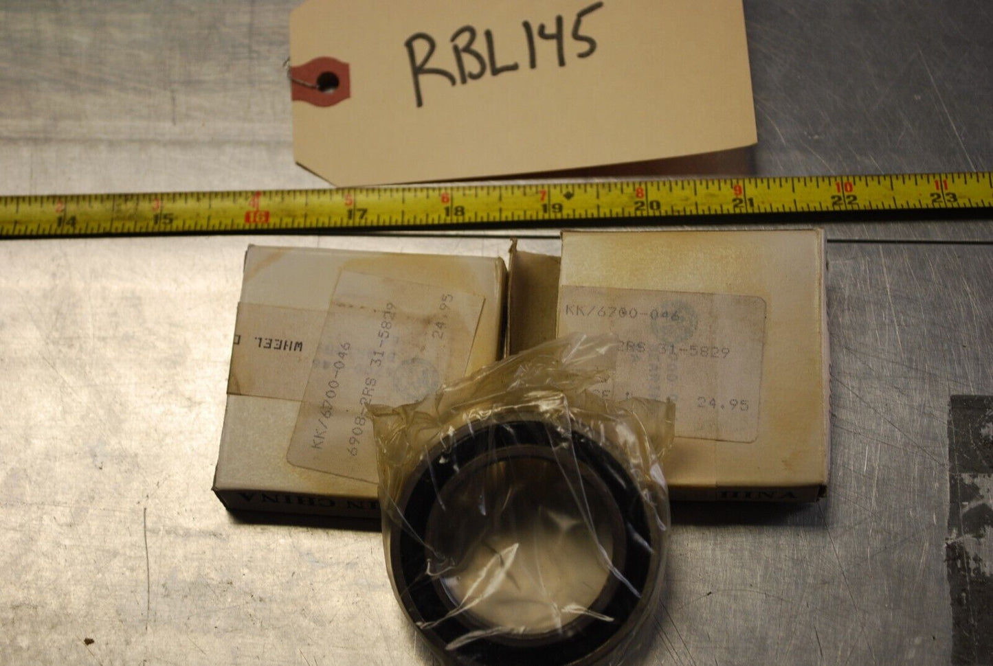 6908-2RS Ball Bearings - Lot of Qty (2) NOS - RBL145