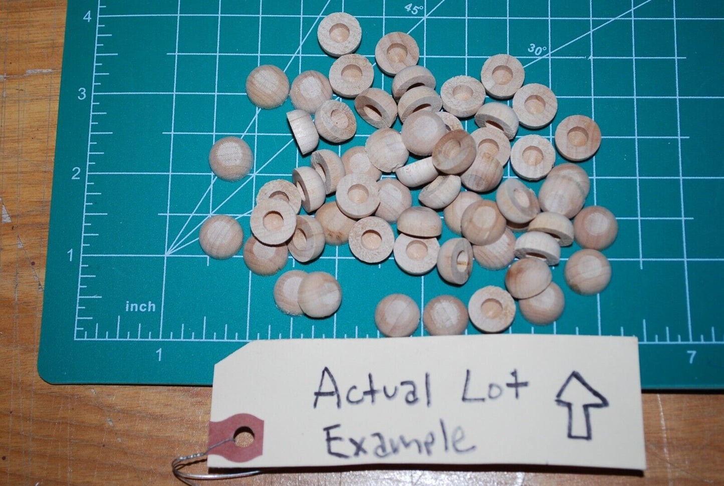 1/2" x 1/4" hole Unfinished Hardwood Toy Axle Dowel Cap 50pc Packs Lot #TA13