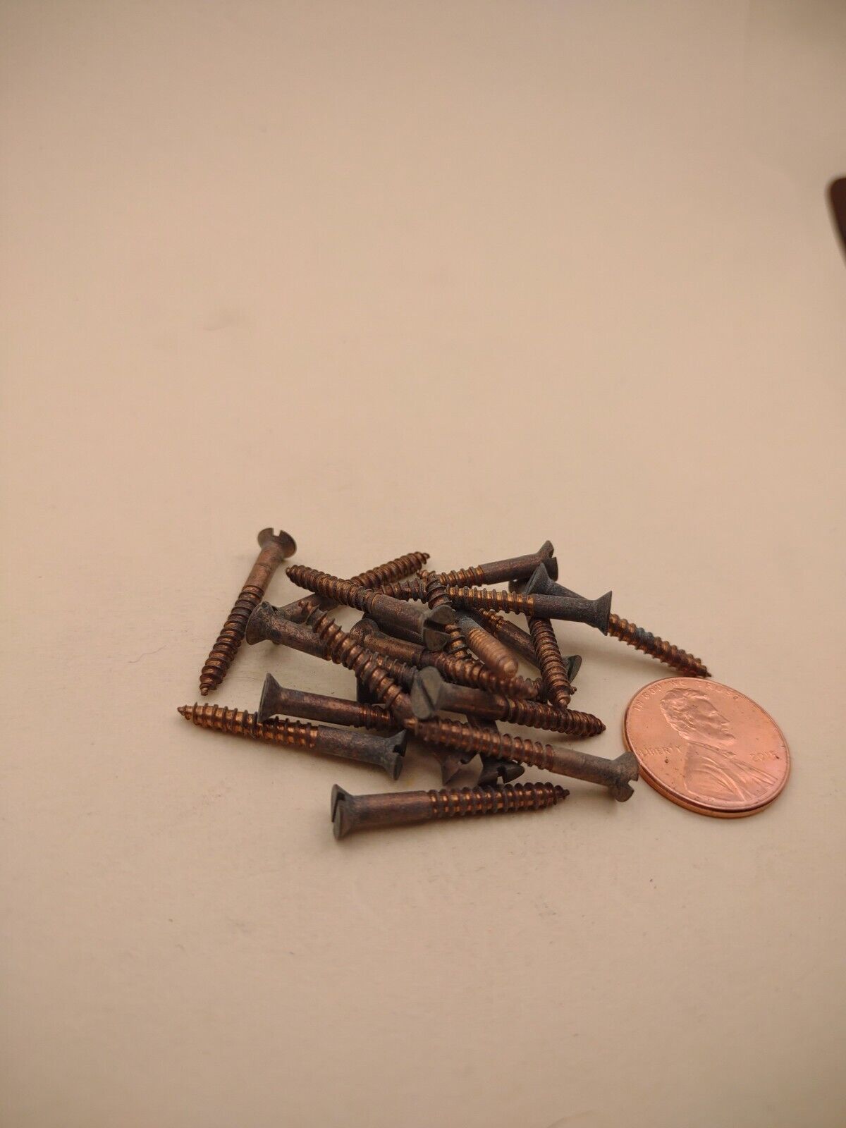 #4 x 1" Silicon Bronze Flat Head Slotted Marine Wood Screws (20) pack SBWS08