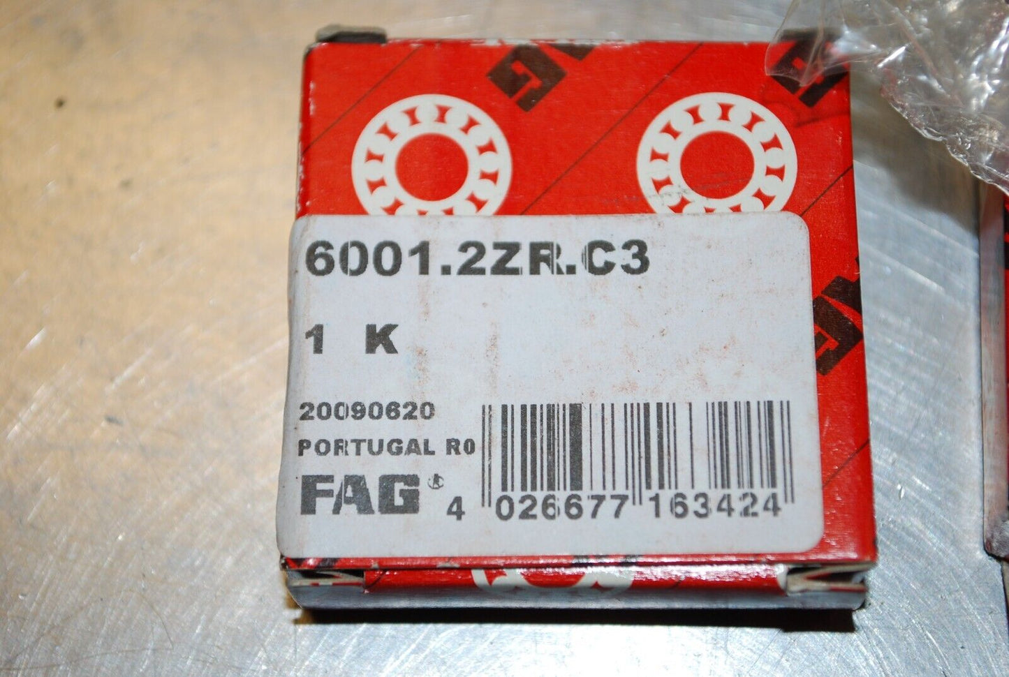 FAG 6001 2ZR C3 Ball Bearings - Lot of Qty (2) NOS - RBL062