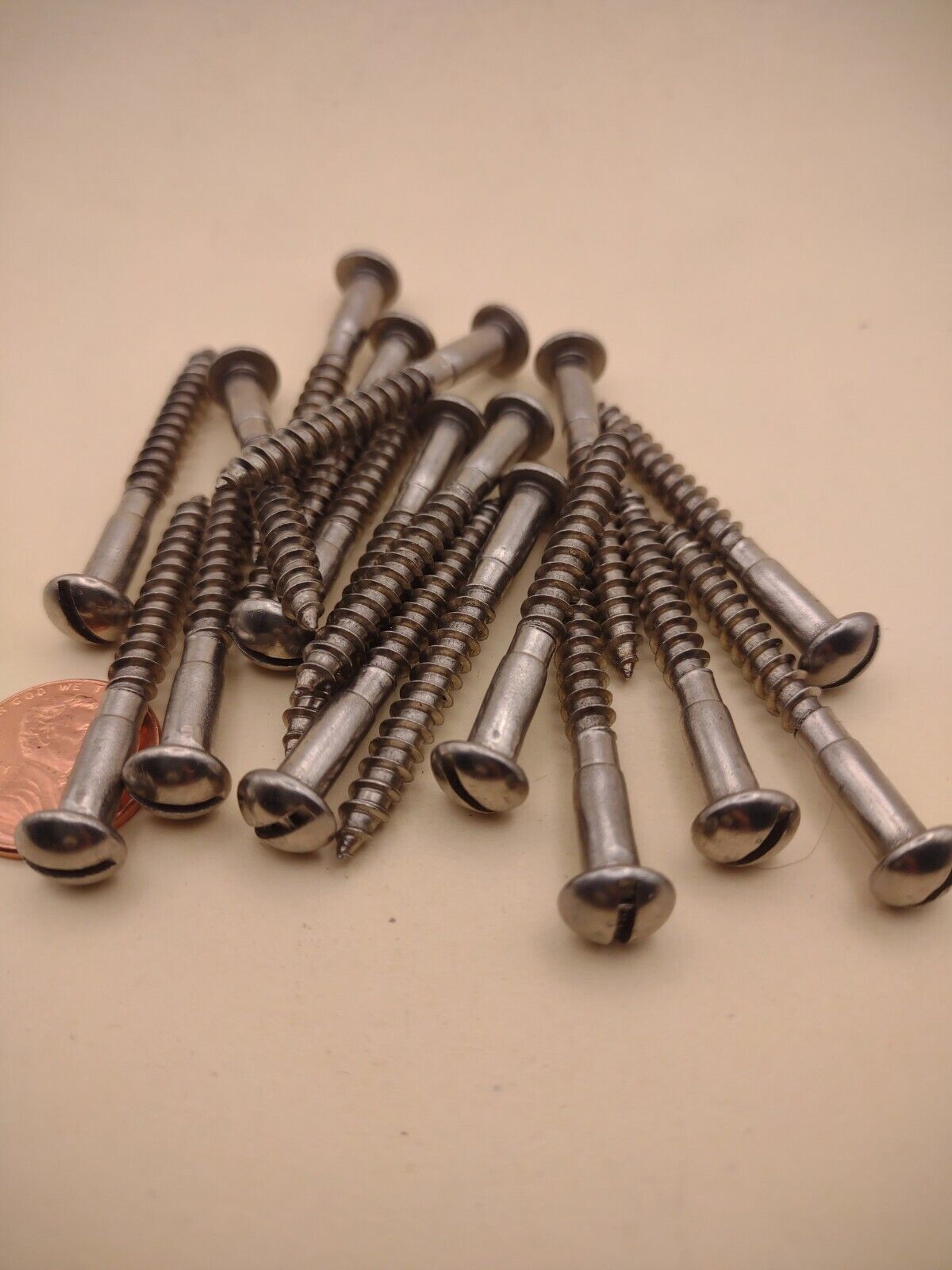 #10x 1-3/4" 18-8 Stainless Round Head Slotted Marine Wood Screws 20 pack SSWS50