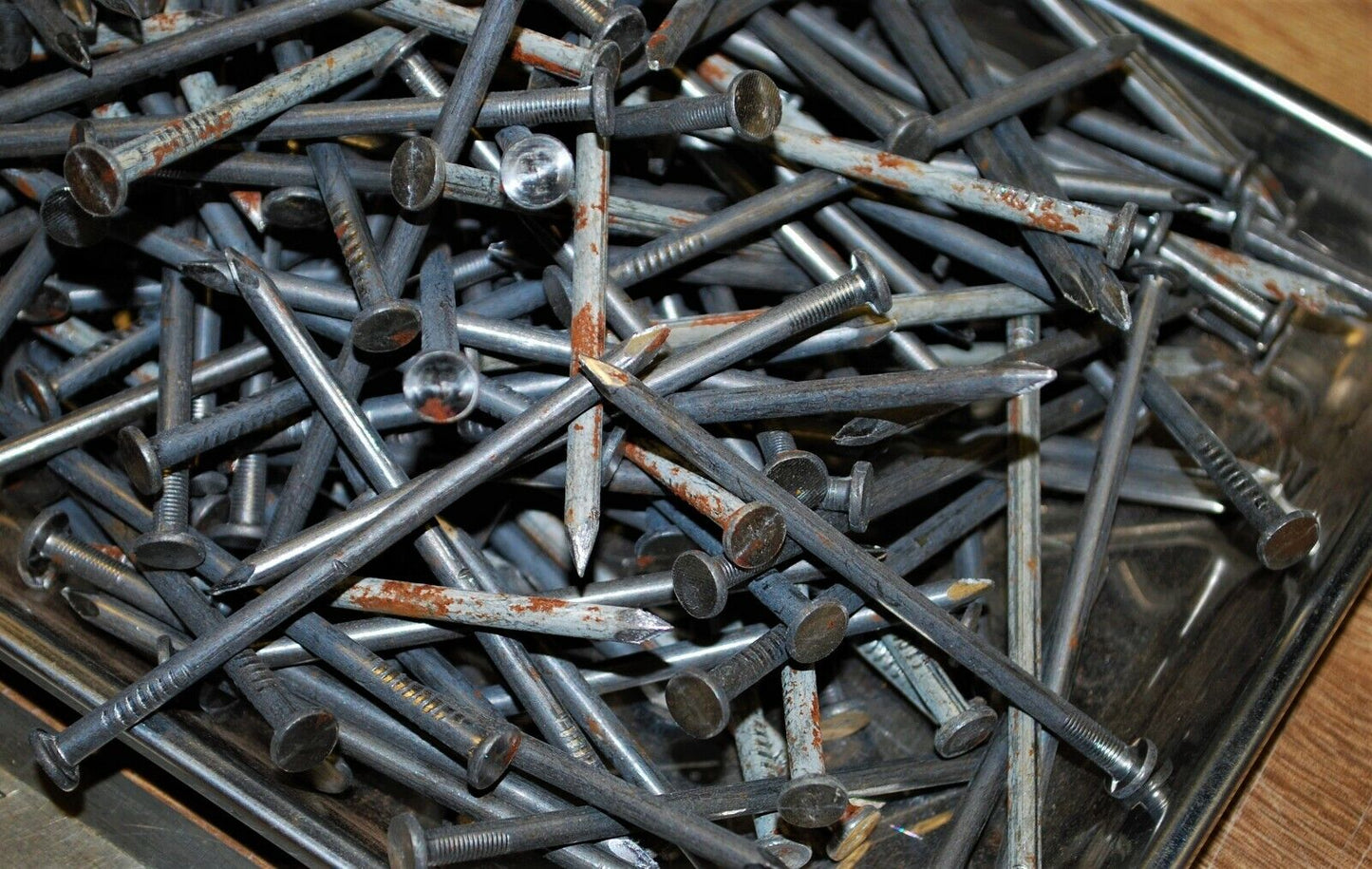 16D 3.5" - 5lbs Rustic Weather aged Steel Nails - Steampunk Hardware - #NB04